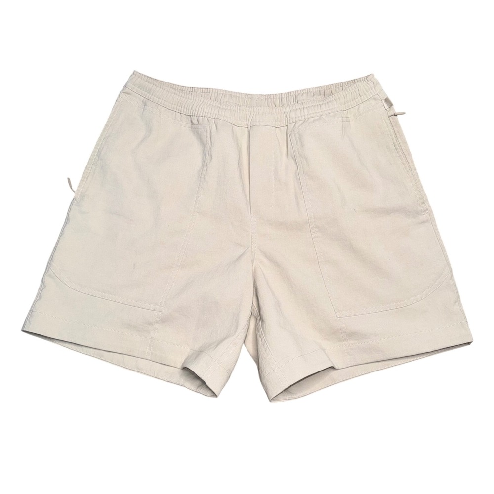 Lululemon Bowline Shorts Mens Large Sand Tan Good Utility Elastic Waist LM7BGXS